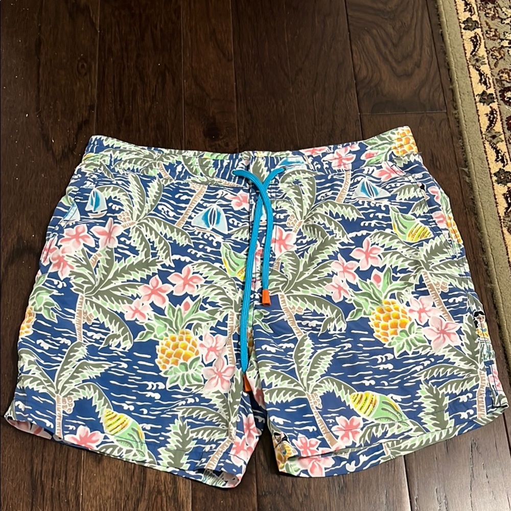 Tori Richard Pineapple Retro Tradewinds Technology Swim Trunks size 36
